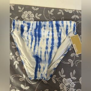 Michael Kors Blue & White Tie-Dye Bikini Bottoms - Classic Cut